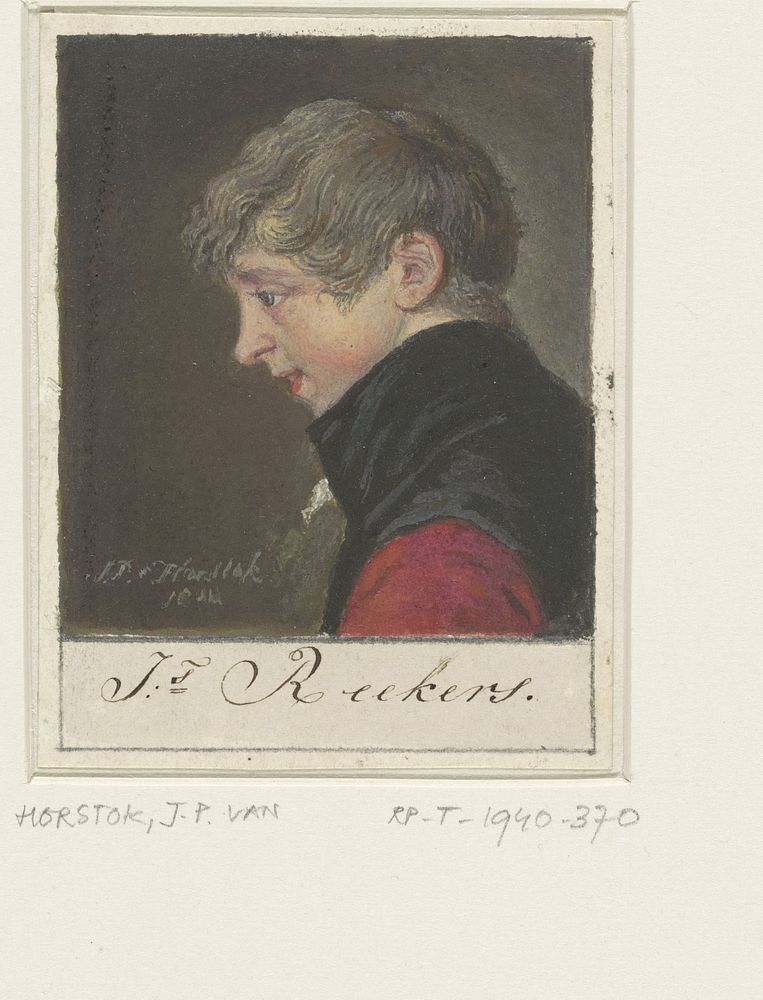Portret van Johannes Reekers (1844) by Johannes Petrus van Horstok