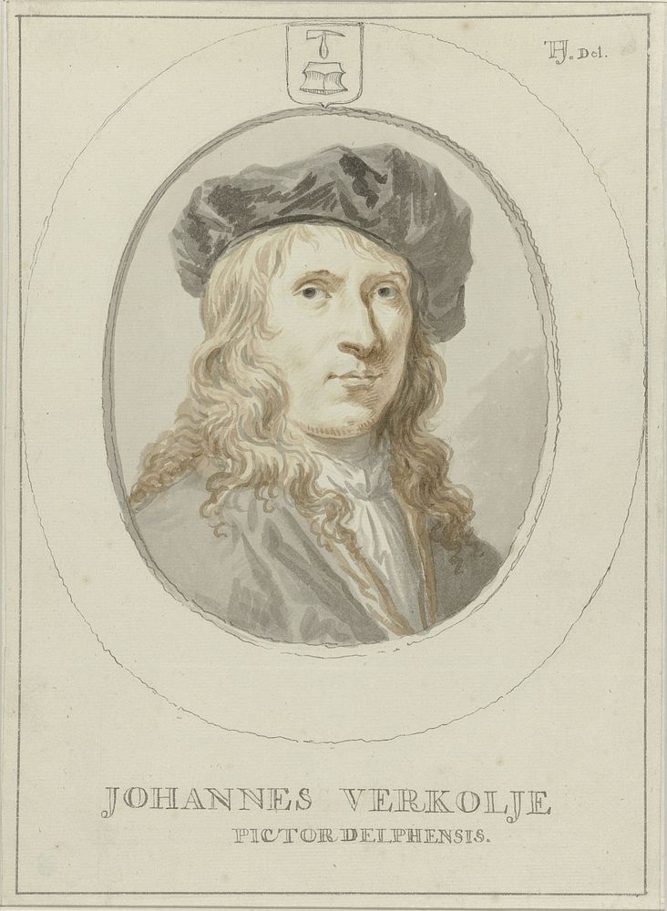 Portret van Jan Verkolje (I) (1712 - 1795) by Tako Hajo Jelgersma and Jan Verkolje I