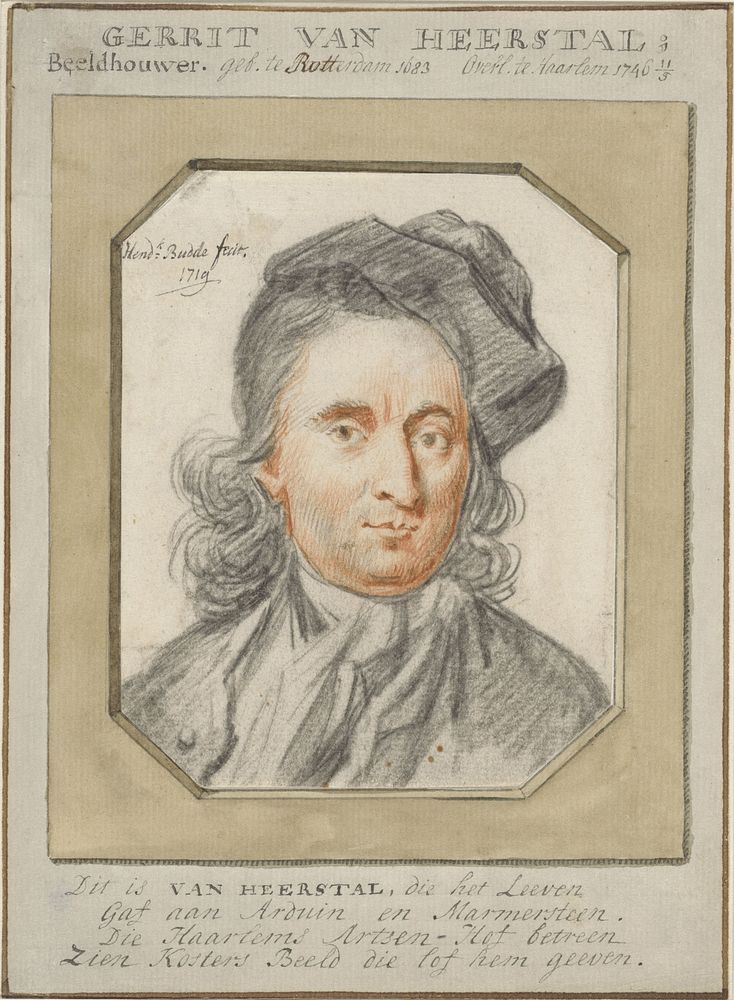 Portret van Gerrit van Heerstal (1719) by Hendrik Budde