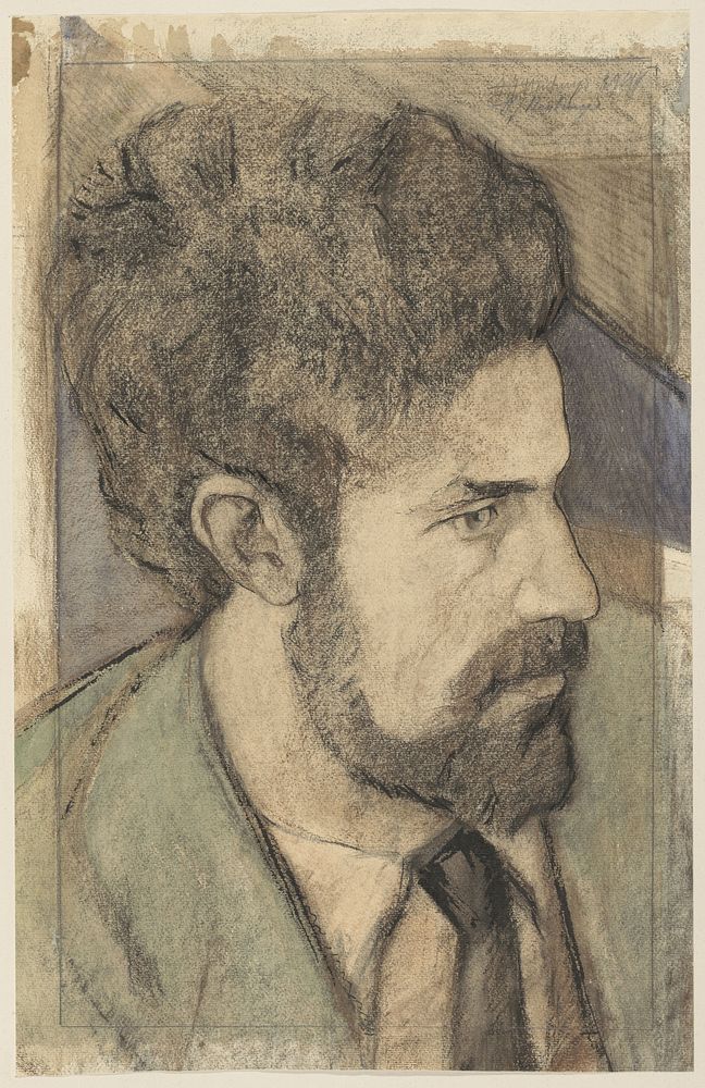 Portret van Andreas Schotel (1854 - 1914) by Albert Neuhuys 1844 1914