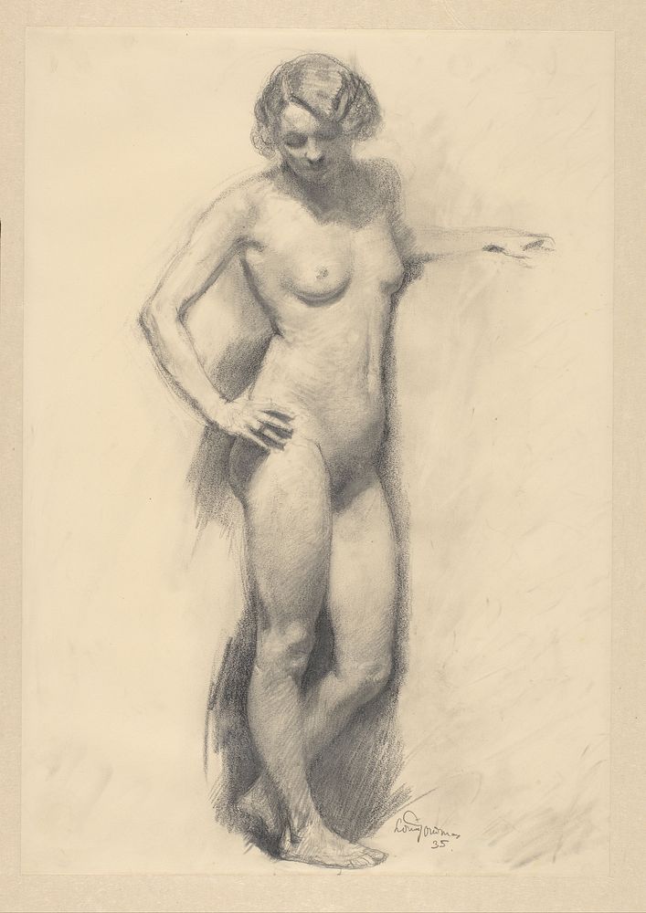 Standing Female Nude (1935) by Louis Goudman