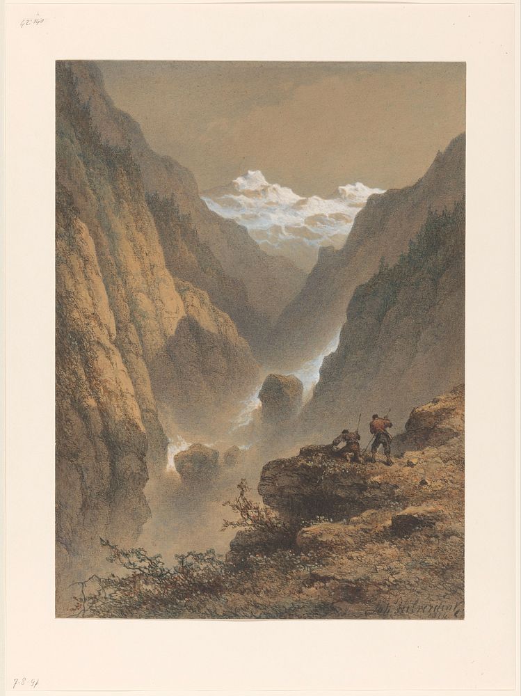 Berglandschap (1874) by Johannes Hilverdink