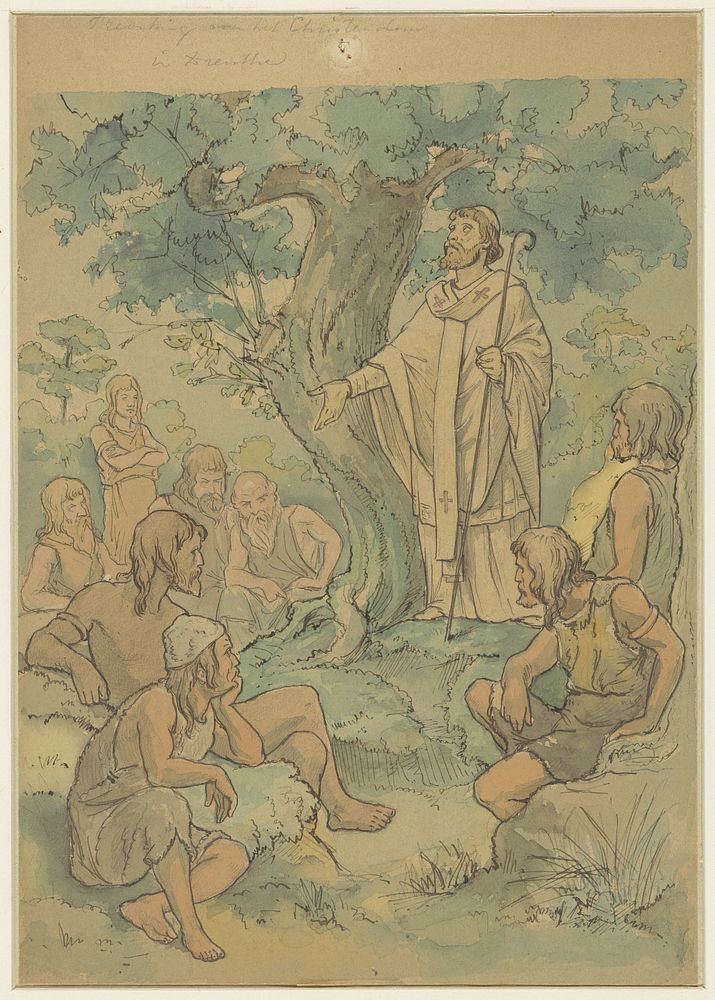 Prediking van het Christendom in Drenthe (1904) by Georg Sturm