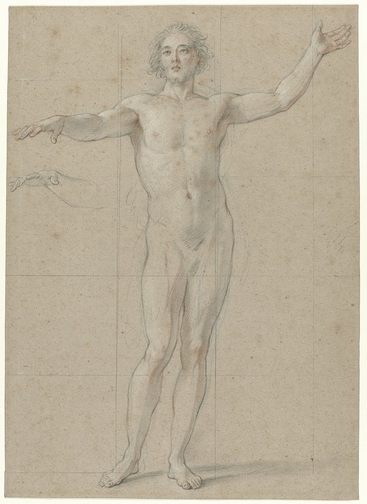 Staand mannelijk naakt (1704 - 1752) by Charles Antoine Coypel