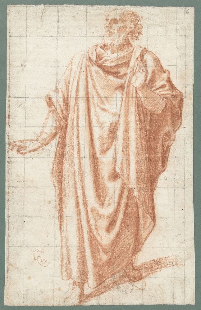 Grijsaard in lange mantel (1538 - 1592) by Girolamo Muziano