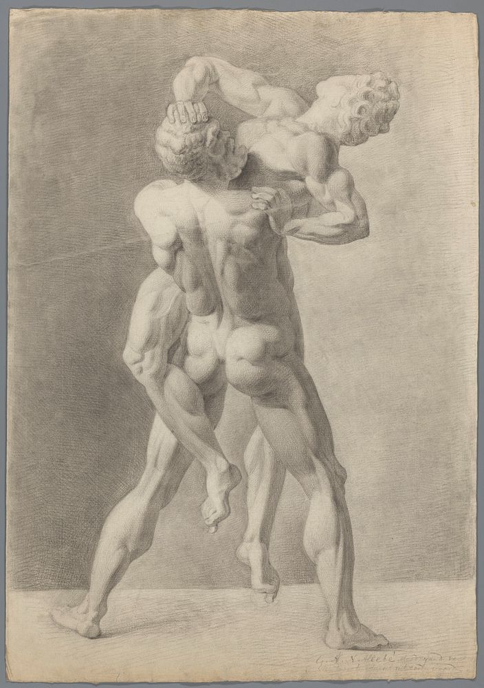 Studie naar een klassiek beeld (1818 - c. 1900) by Gerard Allebé and anonymous