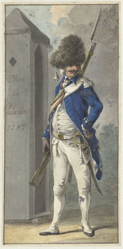 Uniform van het Rotterdamsch Genootschap van Wapenhandel de Palmboom (1787) by Dirk Langendijk