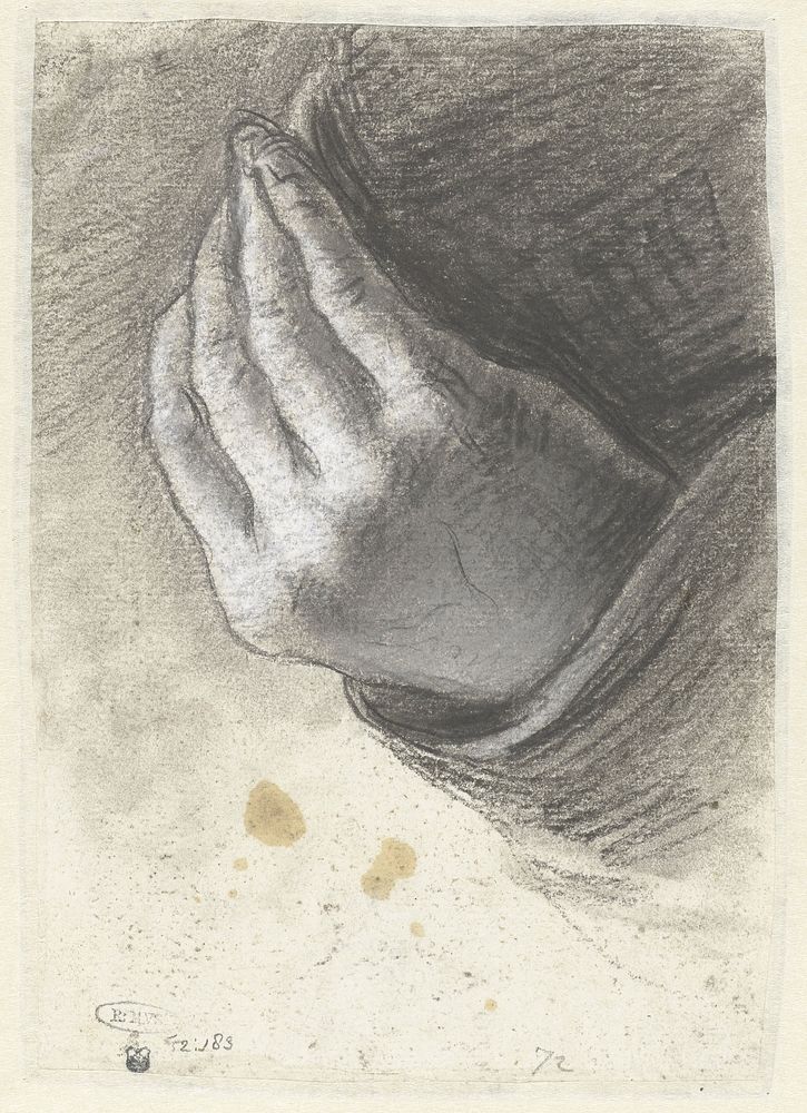 Studie van een hand (1770 - 1825) by Simon Andreas Krausz