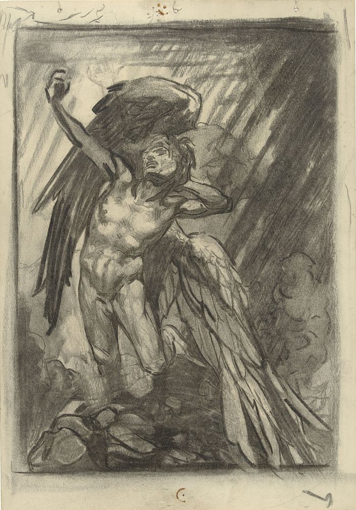 Prometheus, roepend vanuit een rotslandschap (1881 - 1934) by Johannes Josephus Aarts