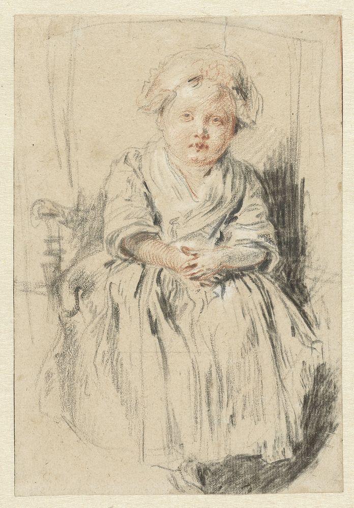 Child Seated in a Chair (1705 - 1721) by Jean Antoine Watteau