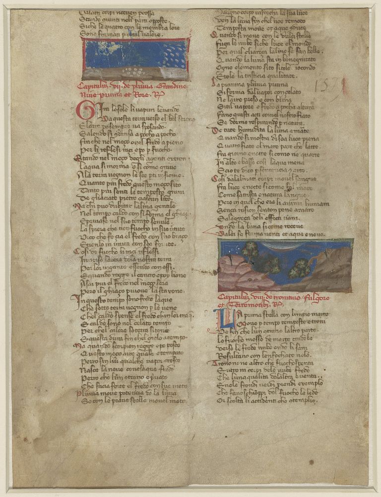 Fragment van Cecco d'Ascoli, L'acerba (Libro I, cap. vii-viii) (c. 1325 - c. 1350) by anonymous