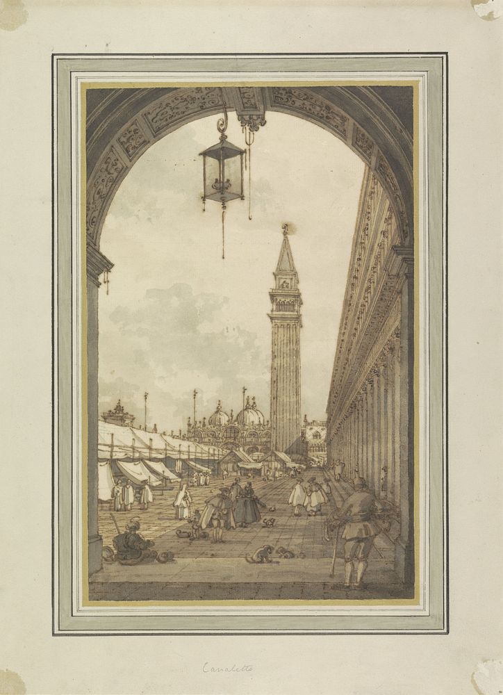 Piazza San Marco, Venice, Seen from the South-west (c. 1755 - c. 1765) by Canaletto