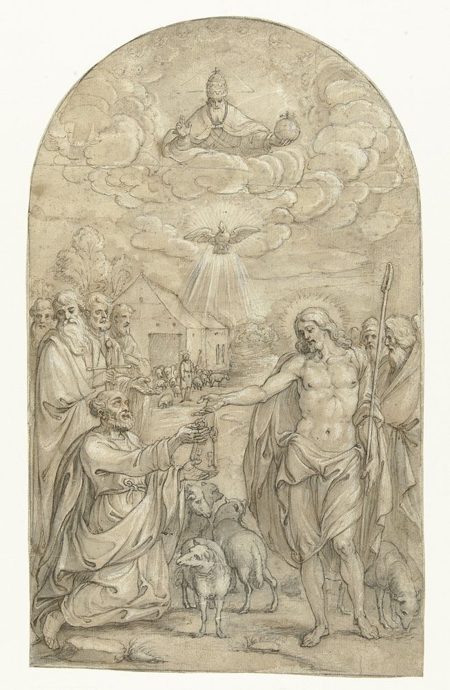 Sleuteloverdracht (1615 - 1634) by Pieter de Jode I