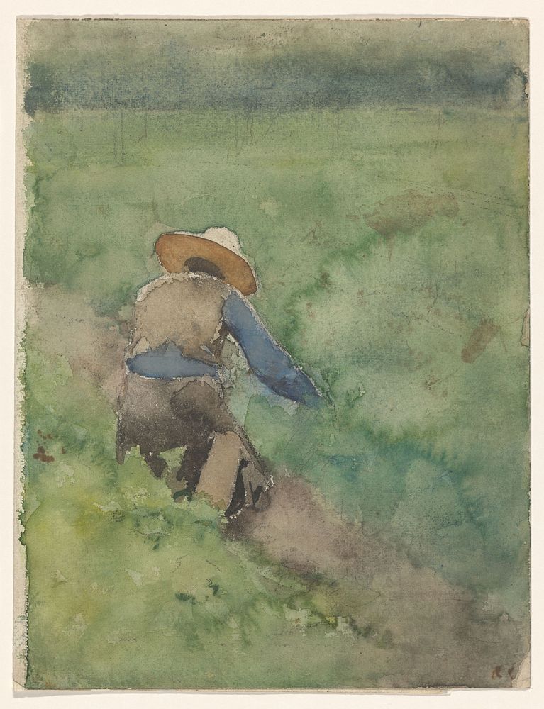 Maaier in weiland (1870 - 1923) by Willem Witsen