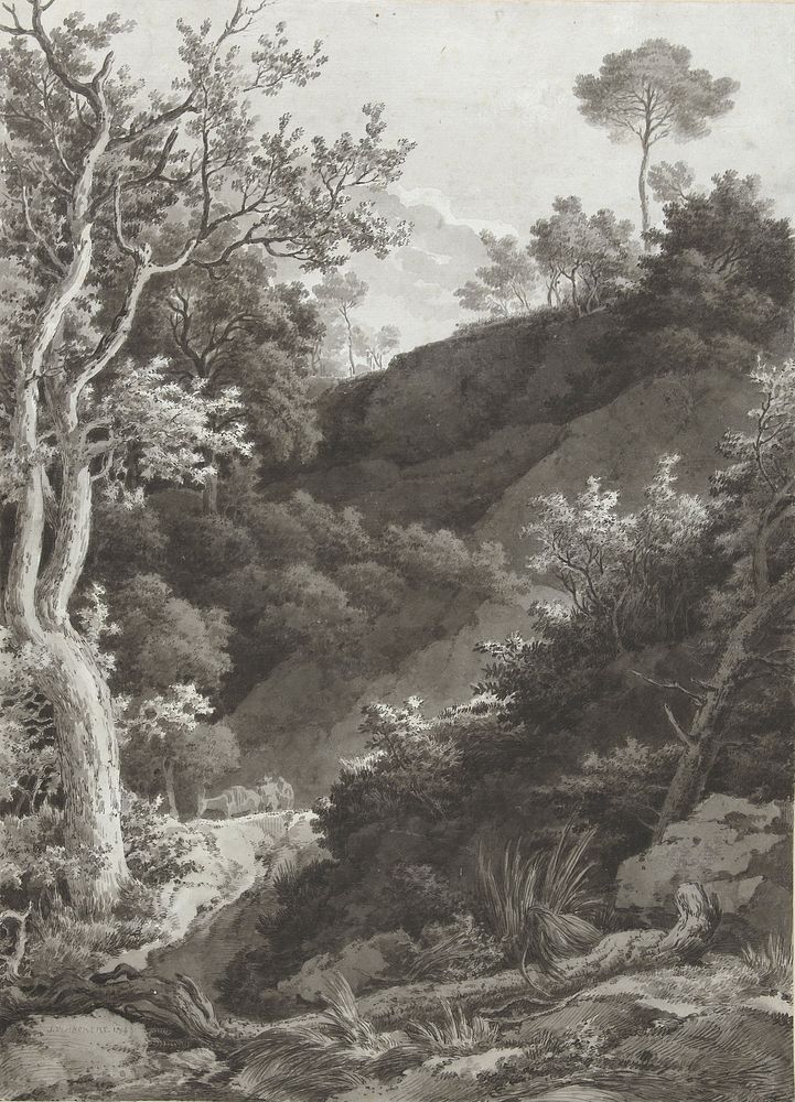 Beboste berghelling (1763) by Jacob Philipp Hackert