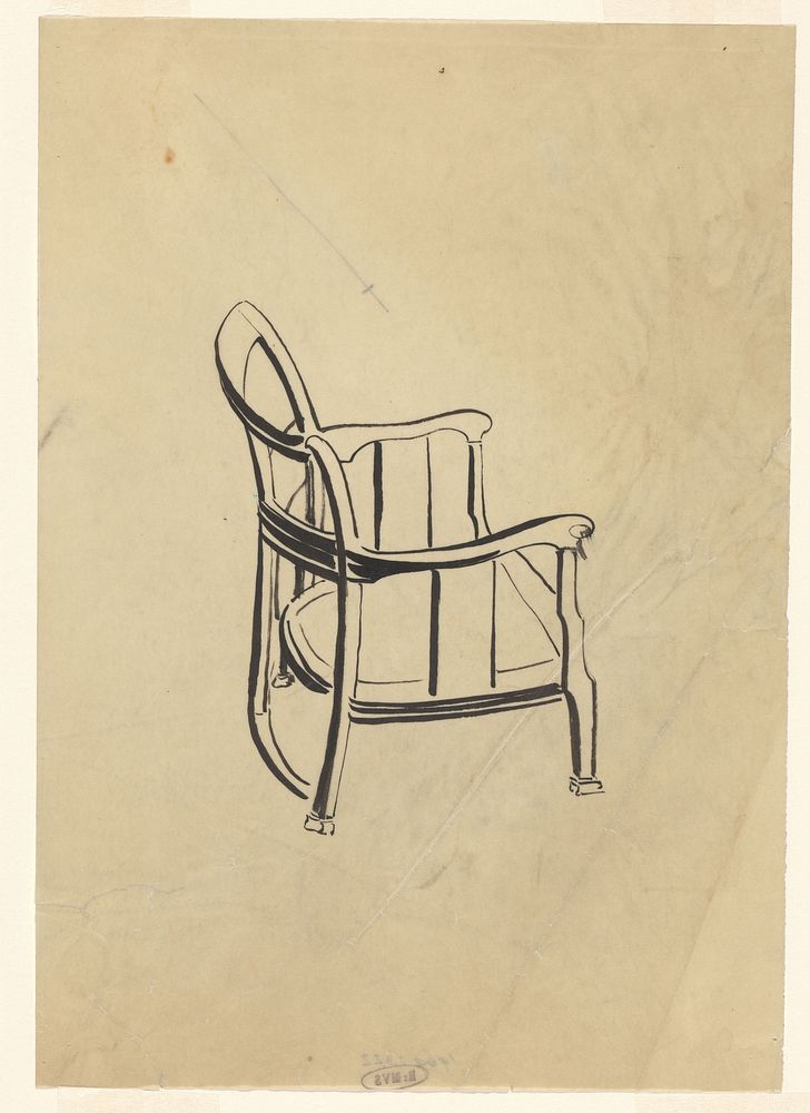 Ontwerp voor een stoel (1874 - 1945) by Carel Adolph Lion Cachet