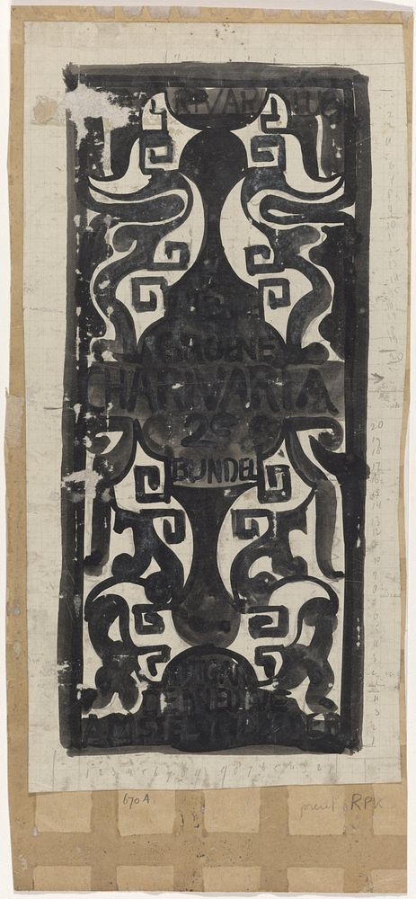 Ontwerp voor titelblad van Charivaria, 2e bundel (1874 - 1945) by Carel Adolph Lion Cachet