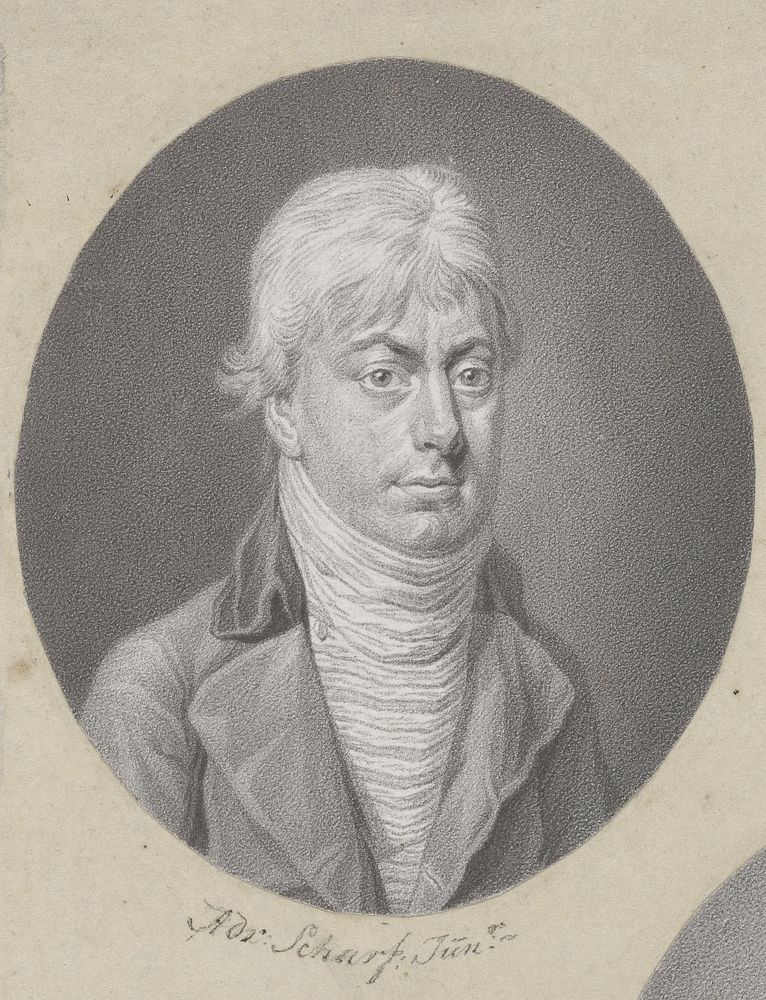 Portret van Adr. Scharf Junior (1797) by Johannes Cornelis Mertens