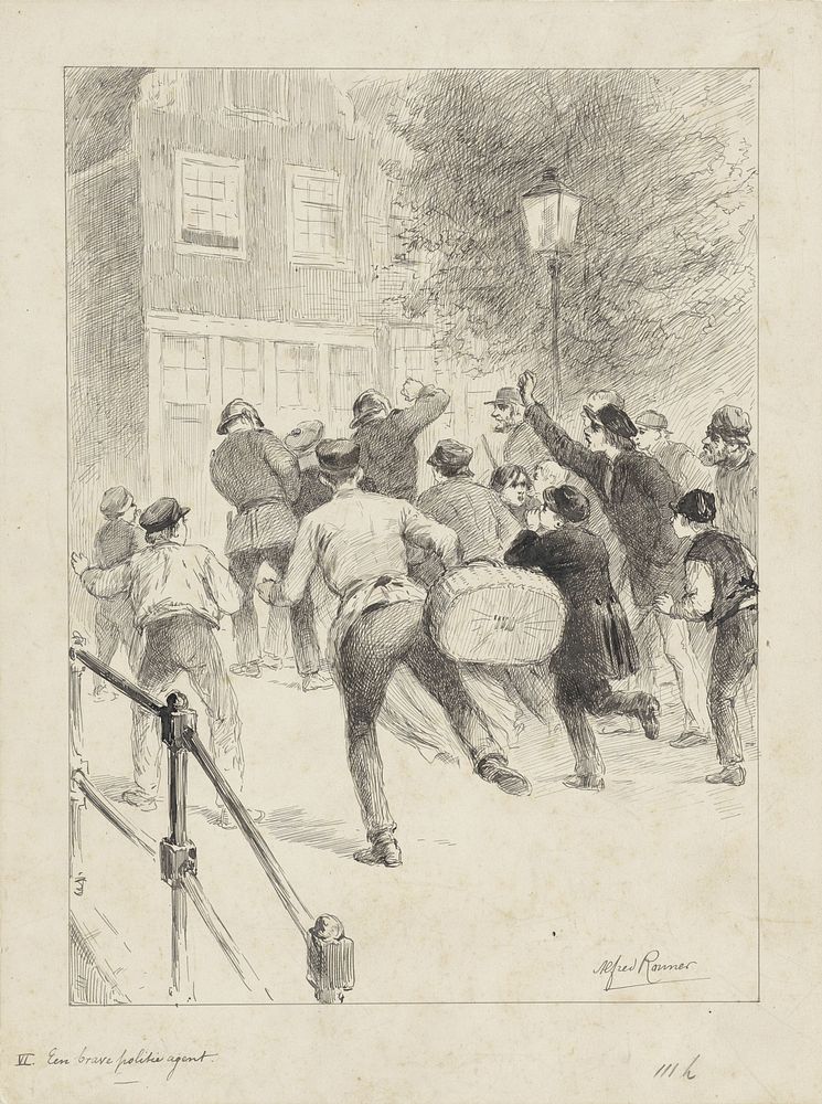 Brave politie agent (1893) by Alfred Ronner