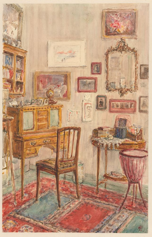 Interieur van een kamer aan de Jan van Nassaustraat 48 (1910) by Carel Nicolaas Storm van s Gravesande