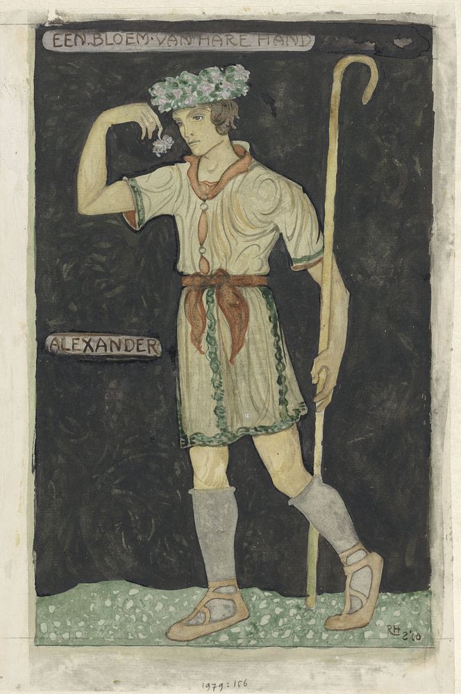 Ontwerp voor kostuum voor Alexander (1910) by Richard Nicolaüs Roland Holst
