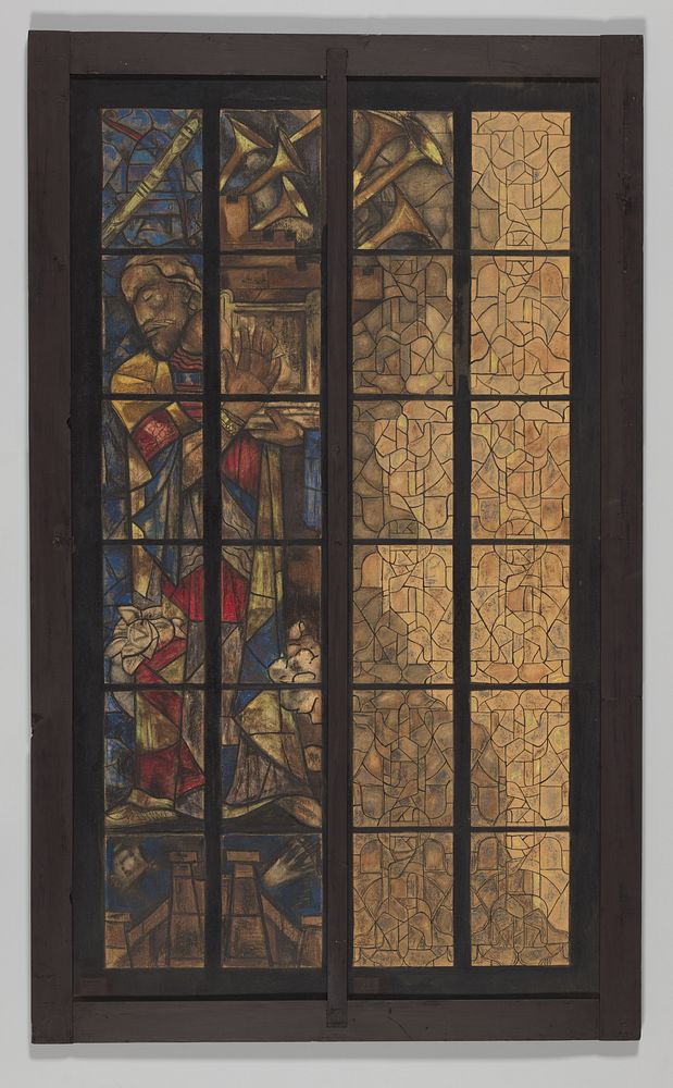 Ontwerp voor het midden gedeelte van een raam in het Noordertransept in de Dom te Utrecht (1878 - 1938) by Richard Nicolaüs…