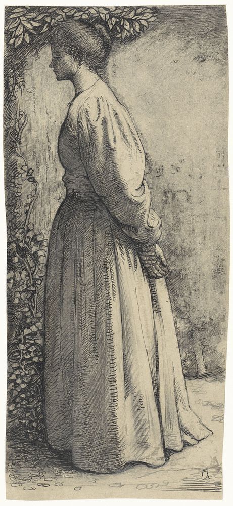Staande vrouw, van opzij (1878 - 1938) by Richard Nicolaüs Roland Holst