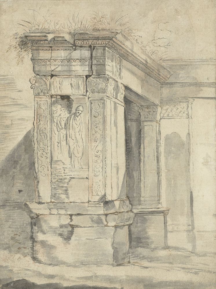 Romeinse ruïne (1700 - 1740) by Franz de Paula Ferg