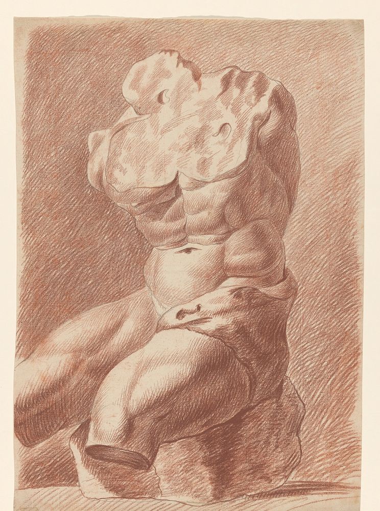 Academiestudie: torso (1856 - 1899) by Arnoldus Dirk Felix Tavenraat