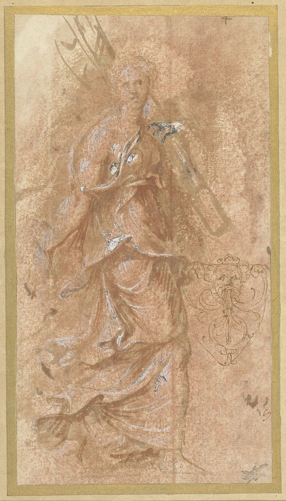 Vrouw en een mascaron (1521 - 1580) by Biagio Puppini