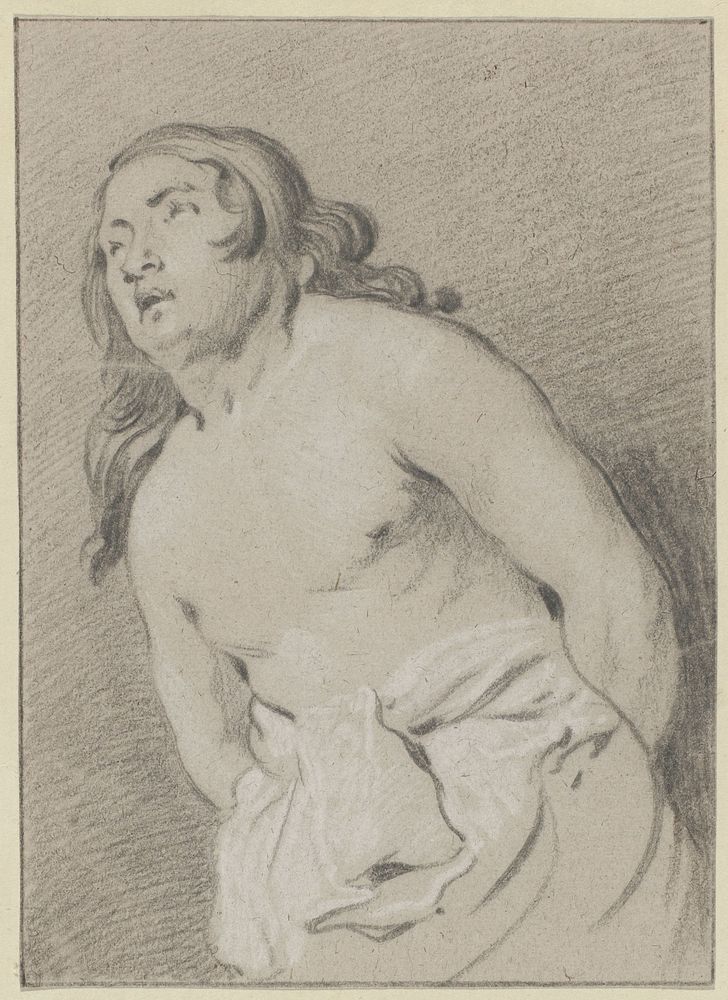 Vrouw met ontbloot bovenlijf (c. 1600 - c. 1699) by anonymous