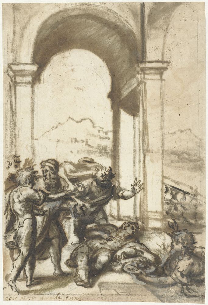 Dood van Hannibal (1510 - 1563) by Schiavone
