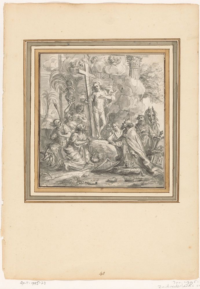 Christus in het voorgeborchte met Adam en Eva, de Verloren Zoon, Petrus, Koning David, Maria Magdalena en Paulus (c. 1700)…