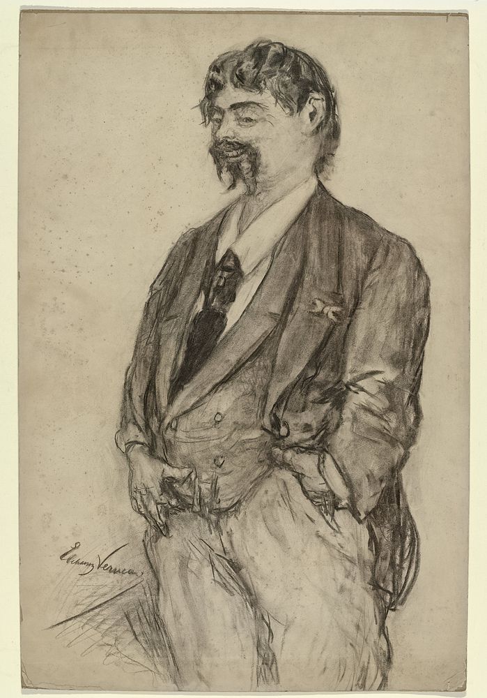 Karikatuurportret van Fredericus Jacobus van Rossum du Chattel (1880 - 1899) by Elchanon Verveer