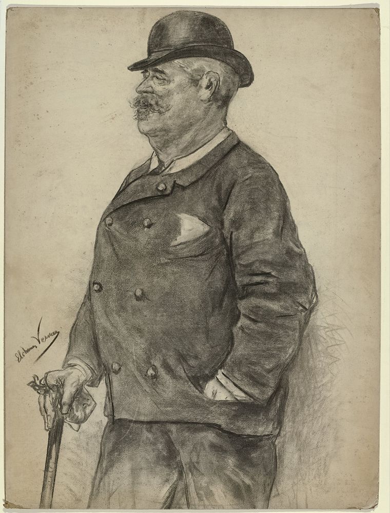 Karikatuurportret van Mari ten Kate (1850 - 1899) by Elchanon Verveer