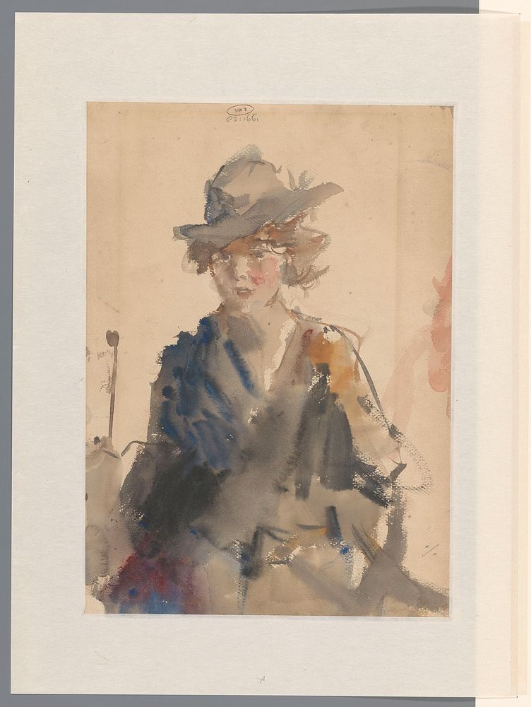Portret van een vrouw (1875 - 1934) by Isaac Israels