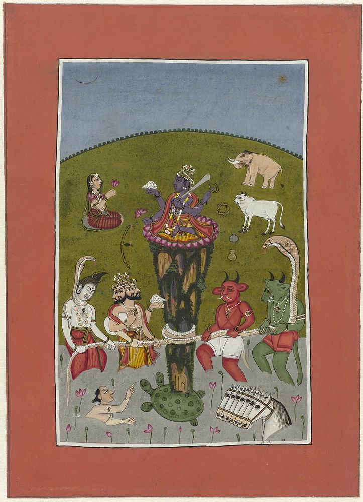 Kurma (incarnatie van Vishnu als schildpad) (1825 - 1875) by anonymous