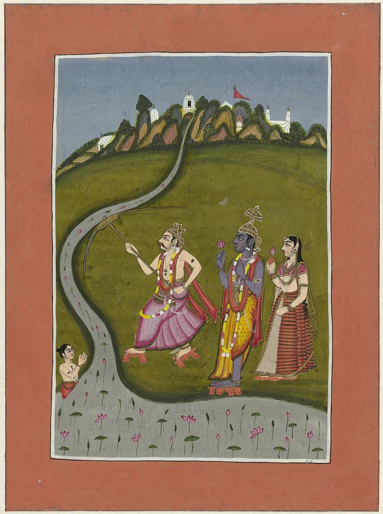 Krishna (incarnatie van Vishnu) (1825 - 1875) by anonymous