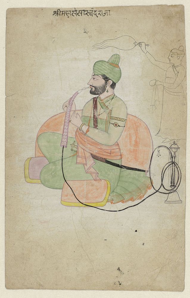 Portret van Sansar Chand, postuum (1830) by anonymous