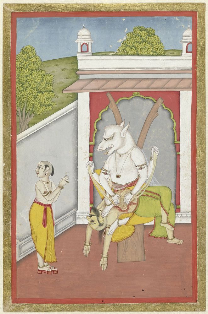 Narasimha (de man-leeuw incarnatie van Vishnu) (1790 - 1810) by anonymous