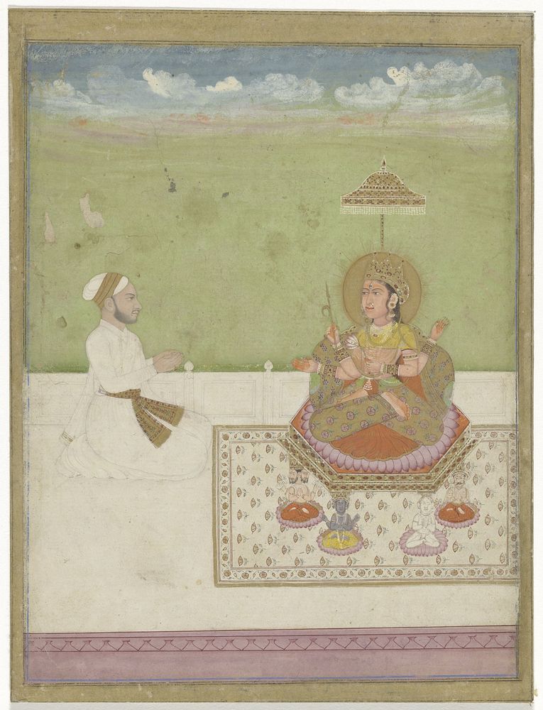 De godin Tripurasundari (1750 - 1770) by anonymous