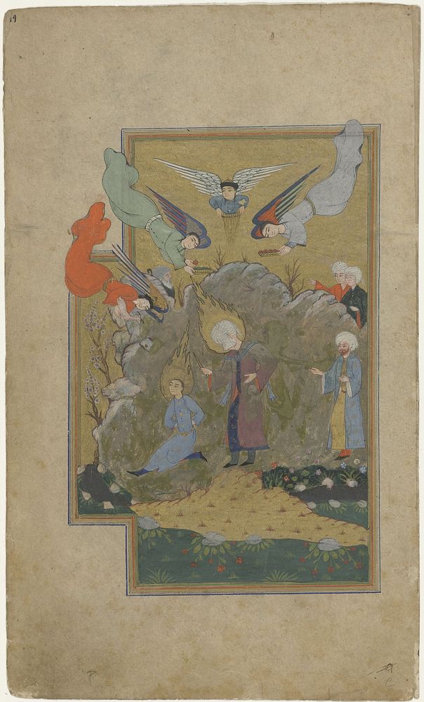 Ibrahim en het offer van Ismail (1600 - 1700) by anonymous