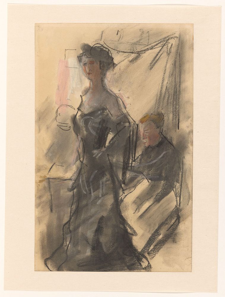 Jonge vrouw bij de modiste (c. 1908) by Isaac Israels