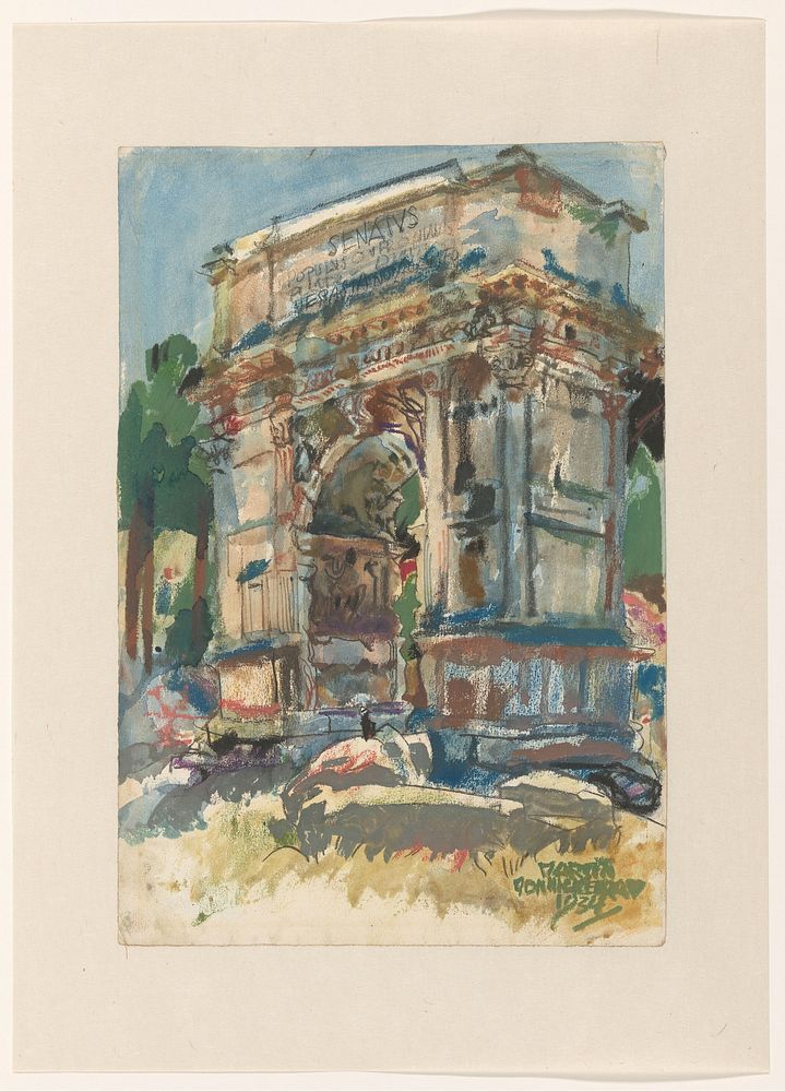 De boog van Titus, Rome (1934) by Martin Monnickendam
