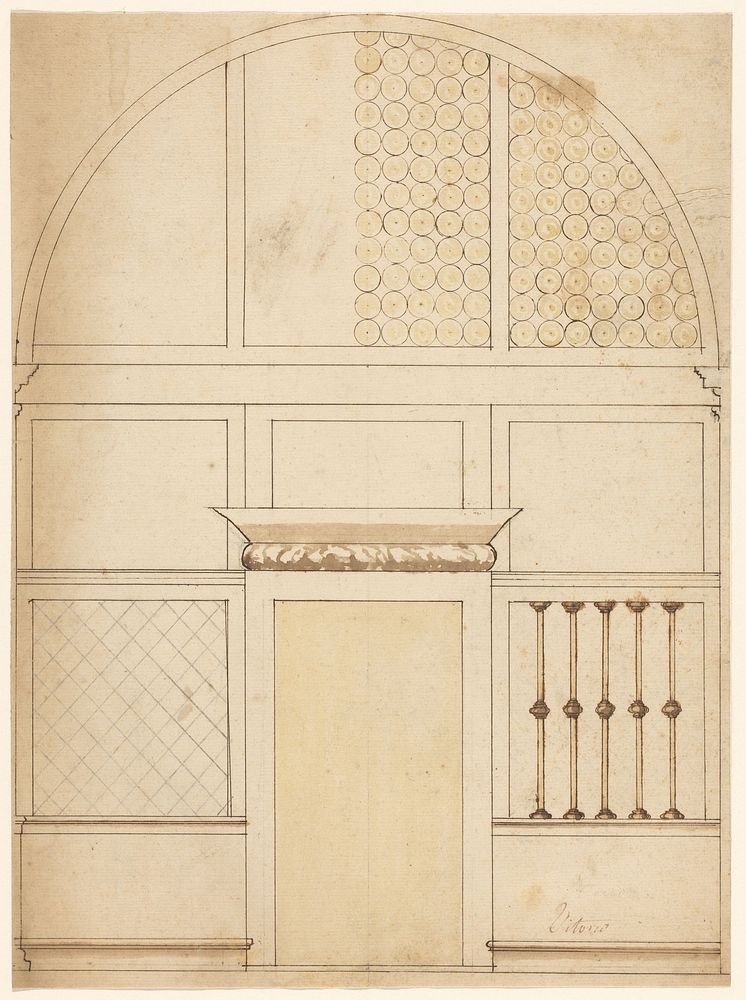 Ontwerp voor de wand van een kapel (1518 - 1599) by Andrea Palladio