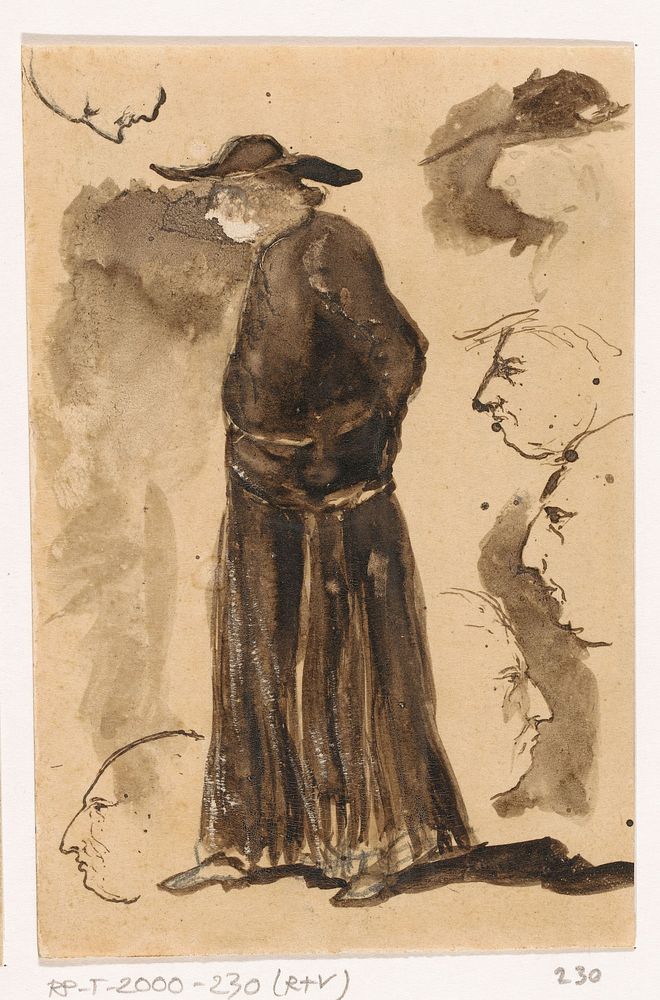 Franse priester (1858) by Johannes Tavenraat