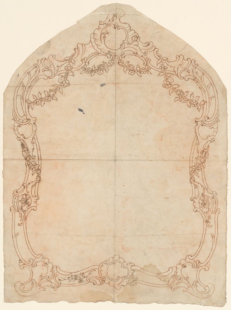 Ontwerp voor een toiletspiegel (1750) by anonymous