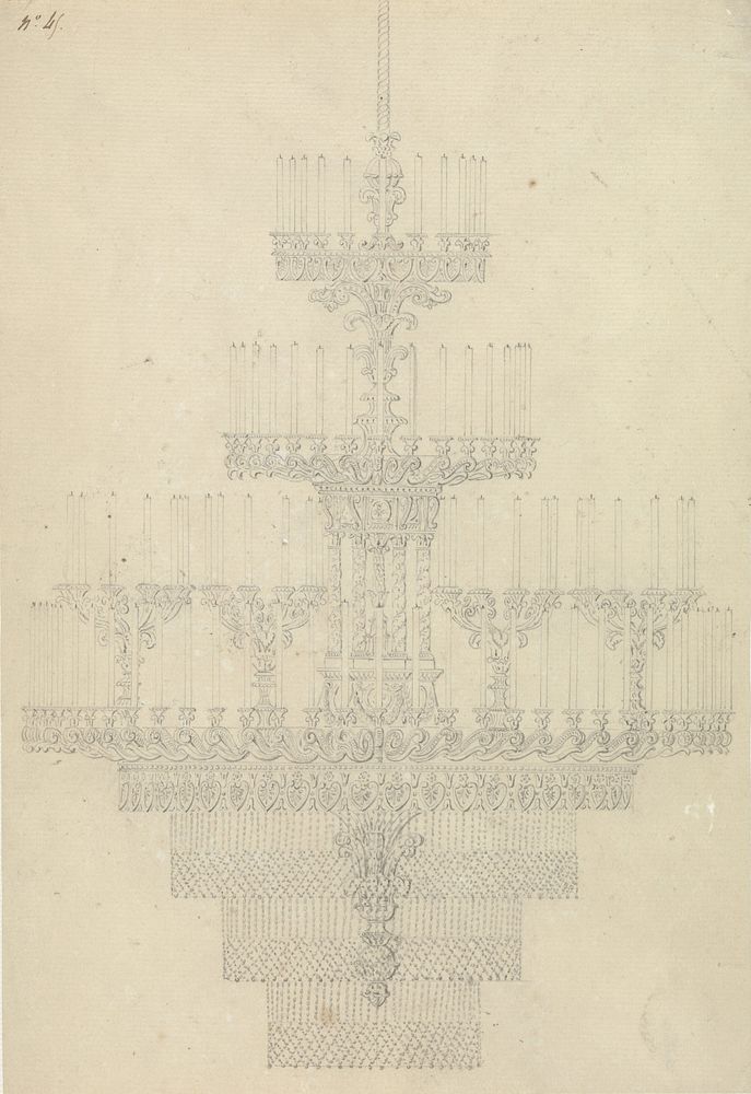 Ontwerp voor een kroonluchter (c. 1830 - c. 1840) by Firma Feuchère