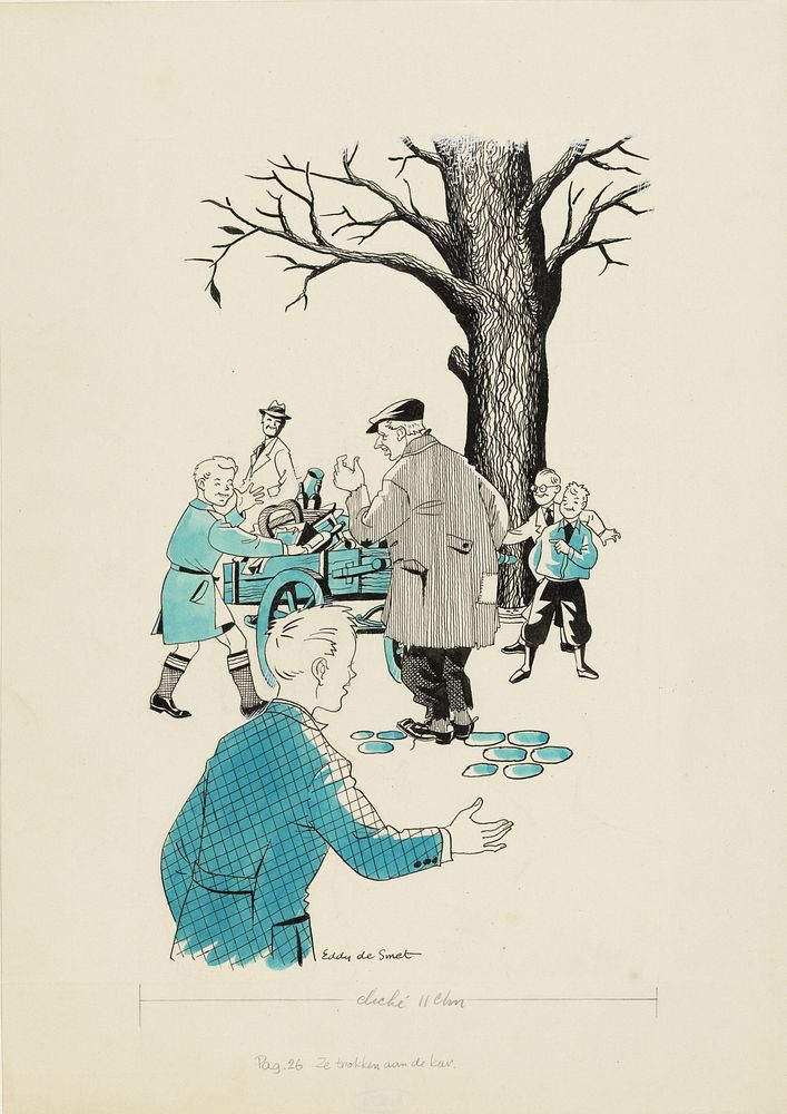 Jongens trekken aan een handkar (in or after 1947) by Eddy de Smet
