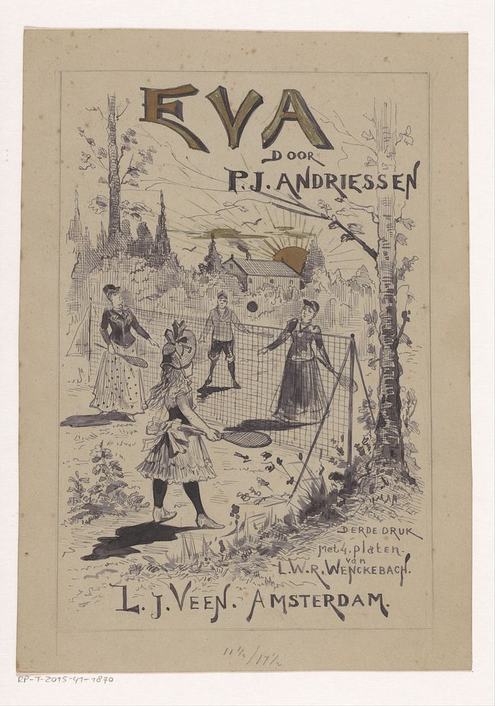 Bandontwerp voor: P.J. Andriessen, Eva, 1893 (in or before 1893) by Willem Wenckebach